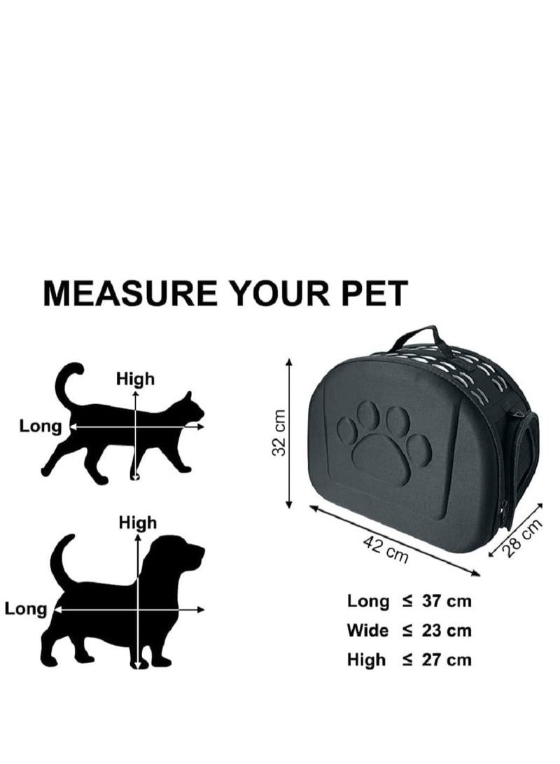 Generic Pet Carrier Bag, Breathable Foldable Comfortable Puppies Travel Carrying Handbag, Pet Crossbody Bag for Travel, Hiking, Outdoor, Black  - Image 3