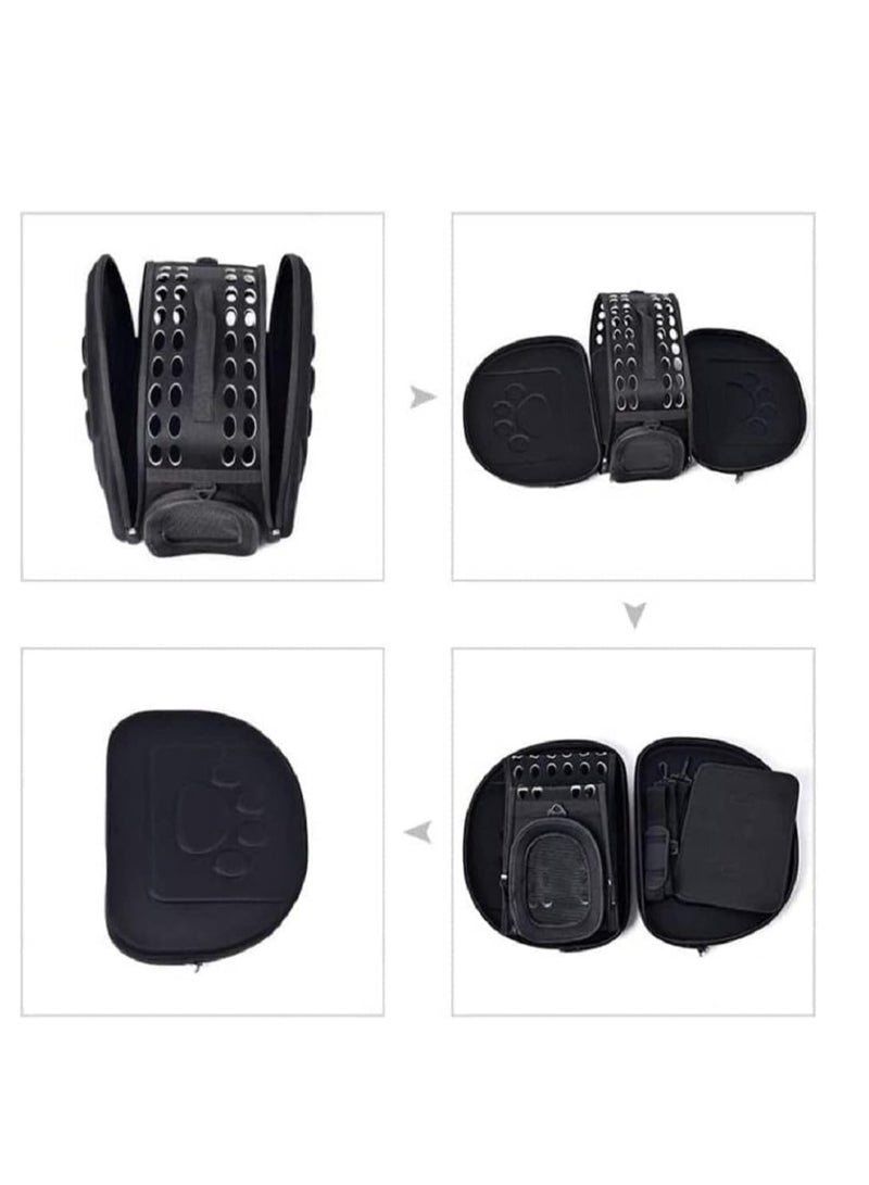 Generic Pet Carrier Bag, Breathable Foldable Comfortable Puppies Travel Carrying Handbag, Pet Crossbody Bag for Travel, Hiking, Outdoor, Black  - Image 2