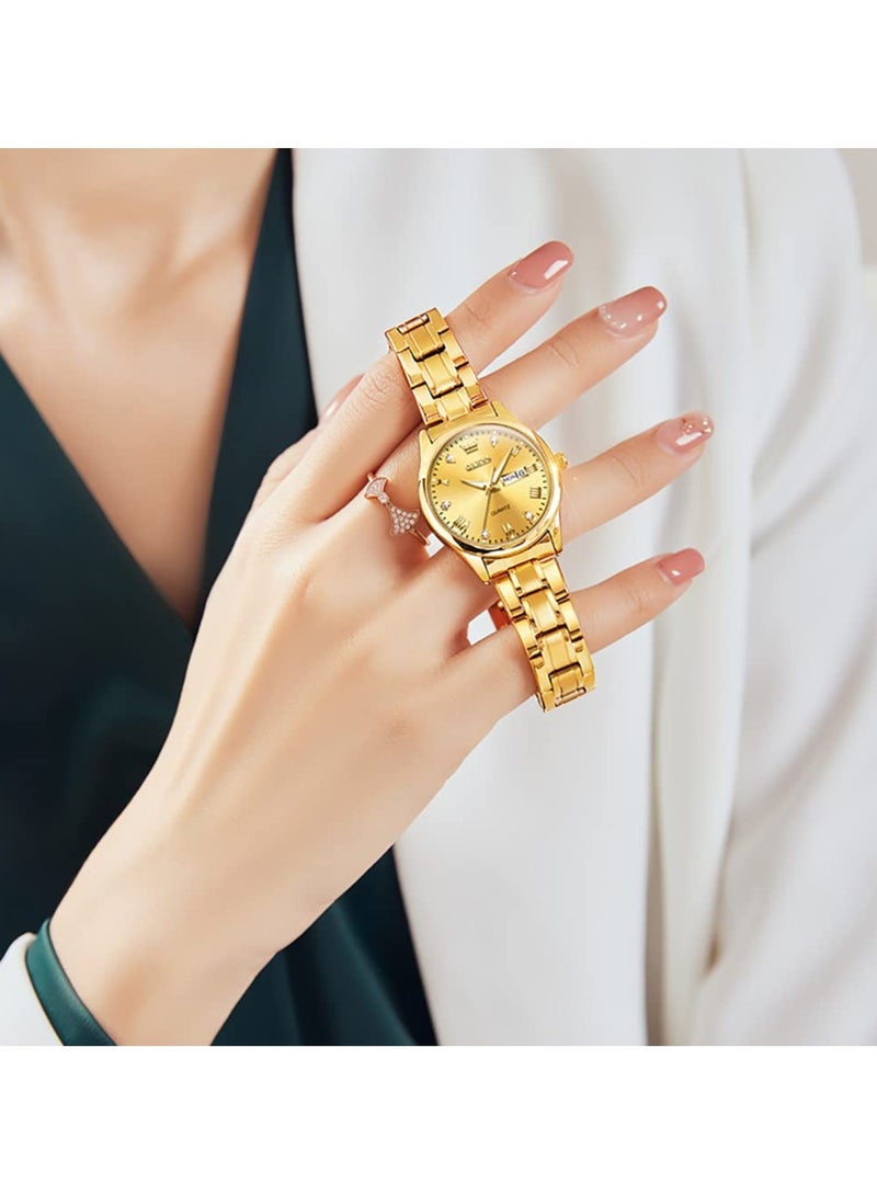 OLEVS Automatic Women Watch Self Winding Mechanical Fashion Bracelet Set Luxury Stainless Steel Luminous Date Waterproof Ladies Wrist Watch - Image 2