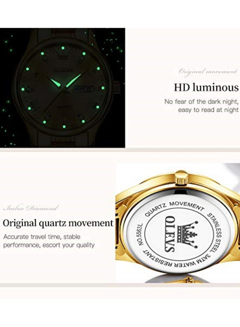 OLEVS Automatic Women Watch Self Winding Mechanical Fashion Bracelet Set Luxury Stainless Steel Luminous Date Waterproof Ladies Wrist Watch - Image 5