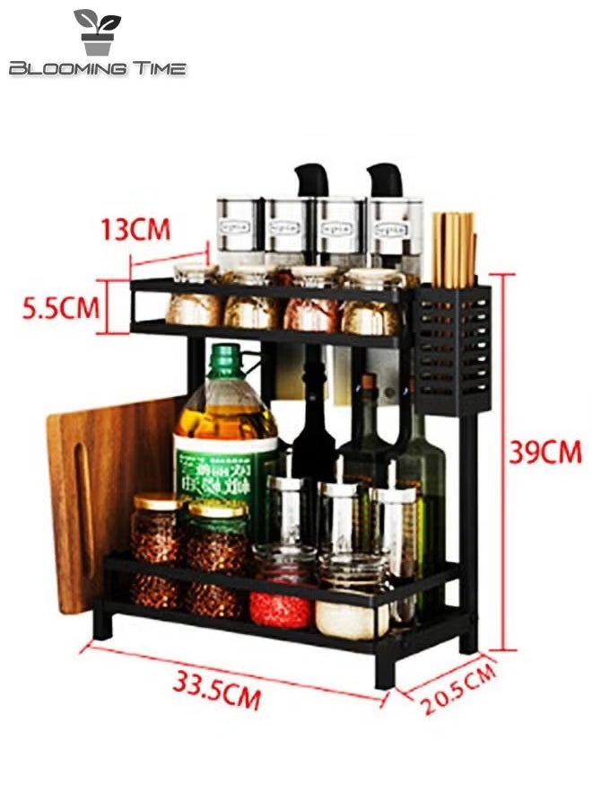 2-Layer Seasoning Storage Rack, Can Hold Knives, Chopsticks And Cutting Boards, Black - pzsku/ZF8AD362C8B827038C724Z/45/_/1717143580/9adde195-cbc5-4daf-a927-70fe33713cfa