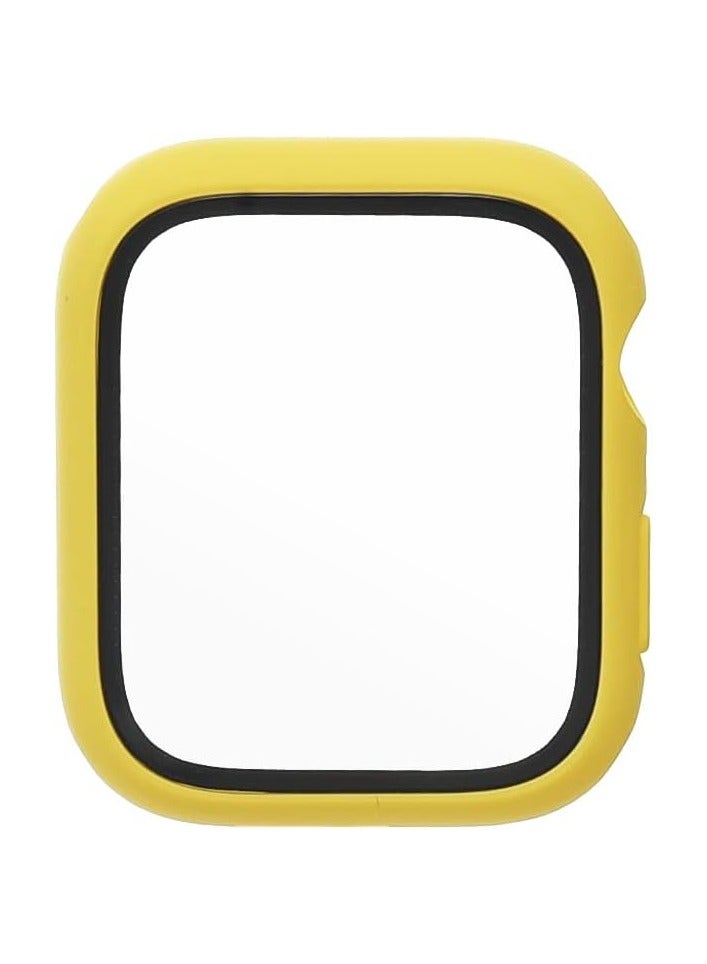 حافظة حماية للشاشة من الزجاج المقوى للساعة الذكية الكلاسيكية لساعة Apple Series 7,8 و9 (41 ملم) - أصفر - Image 1