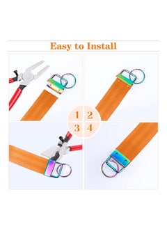 Y&D Key Fob Hardware, 42PCS 1 Inch 7 Colors Keychain Hardware Set for Wristlet Keychain, Lanyard and Chain Making Supplies  - Image 5