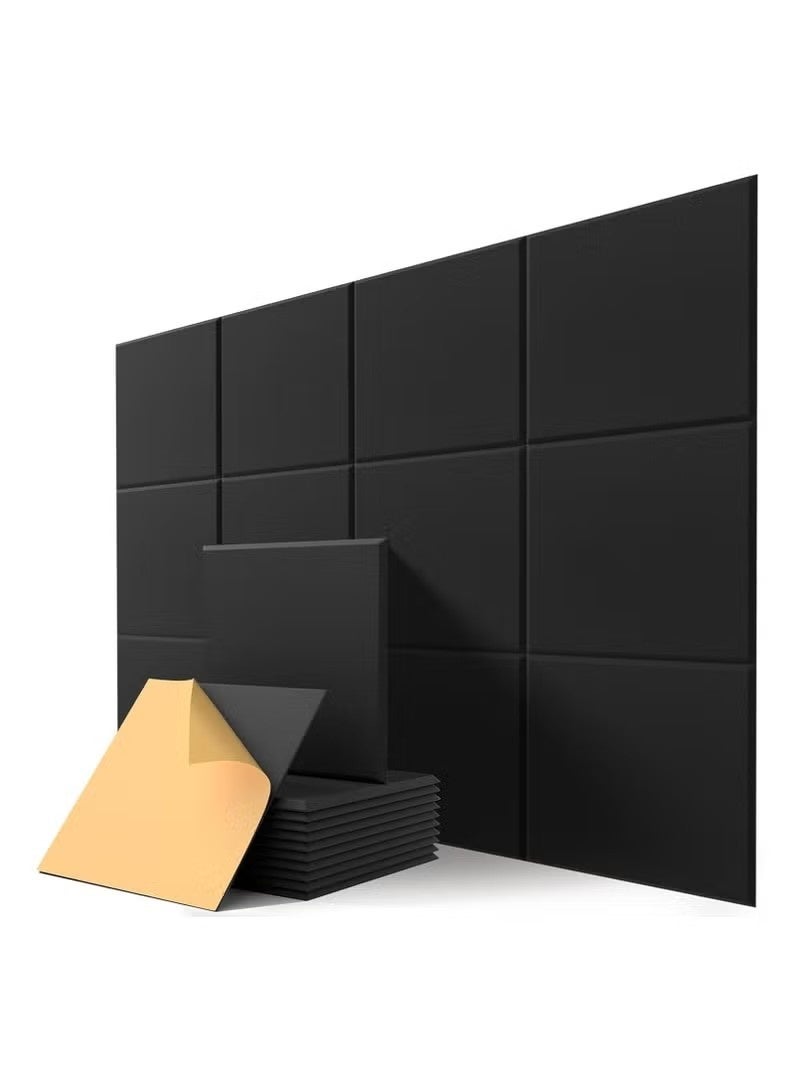 Realfrog 12 Pack Acoustic Wall Panels with Self-Adhesive 30X30X1CM Sound Proof Foam Panels High Density Sound Absorbing Panels Decorative Soundproof Wall Panels Felt board Decorative Notice Board Sound Proof - Image 2