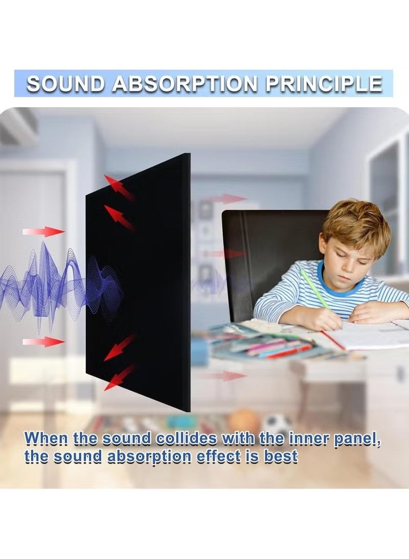 Realfrog 12 Pack Acoustic Wall Panels with Self-Adhesive 30X30X1CM Sound Proof Foam Panels High Density Sound Absorbing Panels Decorative Soundproof Wall Panels Felt board Decorative Notice Board Sound Proof - Image 4