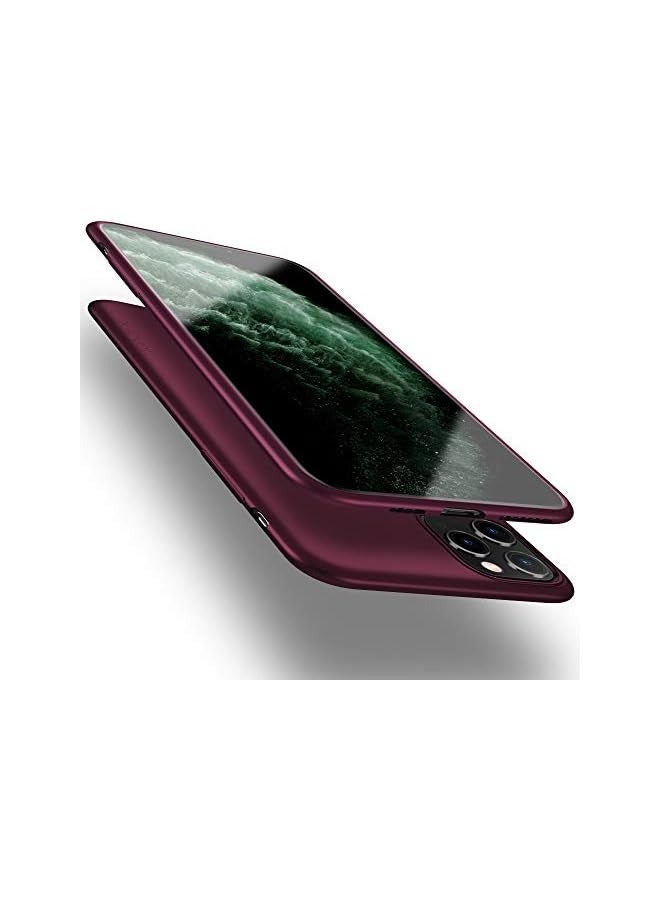 إكس ليفيل جراب iPhone 11 Pro Max، [سلسلة Guardian] غطاء هاتف محمول ناعم من مادة TPU رفيع للغاية بلمسة نهائية غير لامعة للنساء متوافق مع iPhone 11 Pro Max 6.5 بوصة - أحمر نبيذي - Image 1