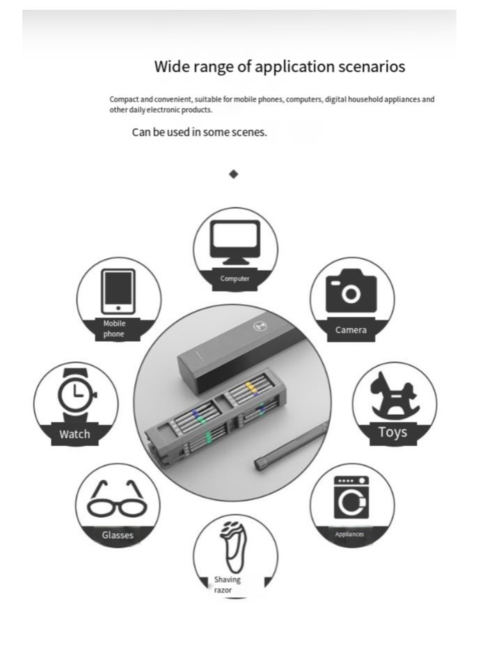 Generic 6 in 1 360° Rotating Screwdriver Set Home Use Mobile Phone Computer Watch Precision Repair Tools  - Image 4