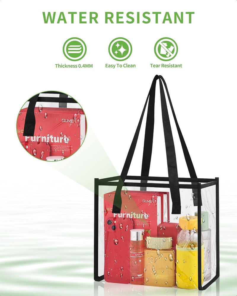 MAYTREE Clear Tote Bag, Clear Purse Stadium Approved for Sports Work Security Travel Stadium Concert - Image 5