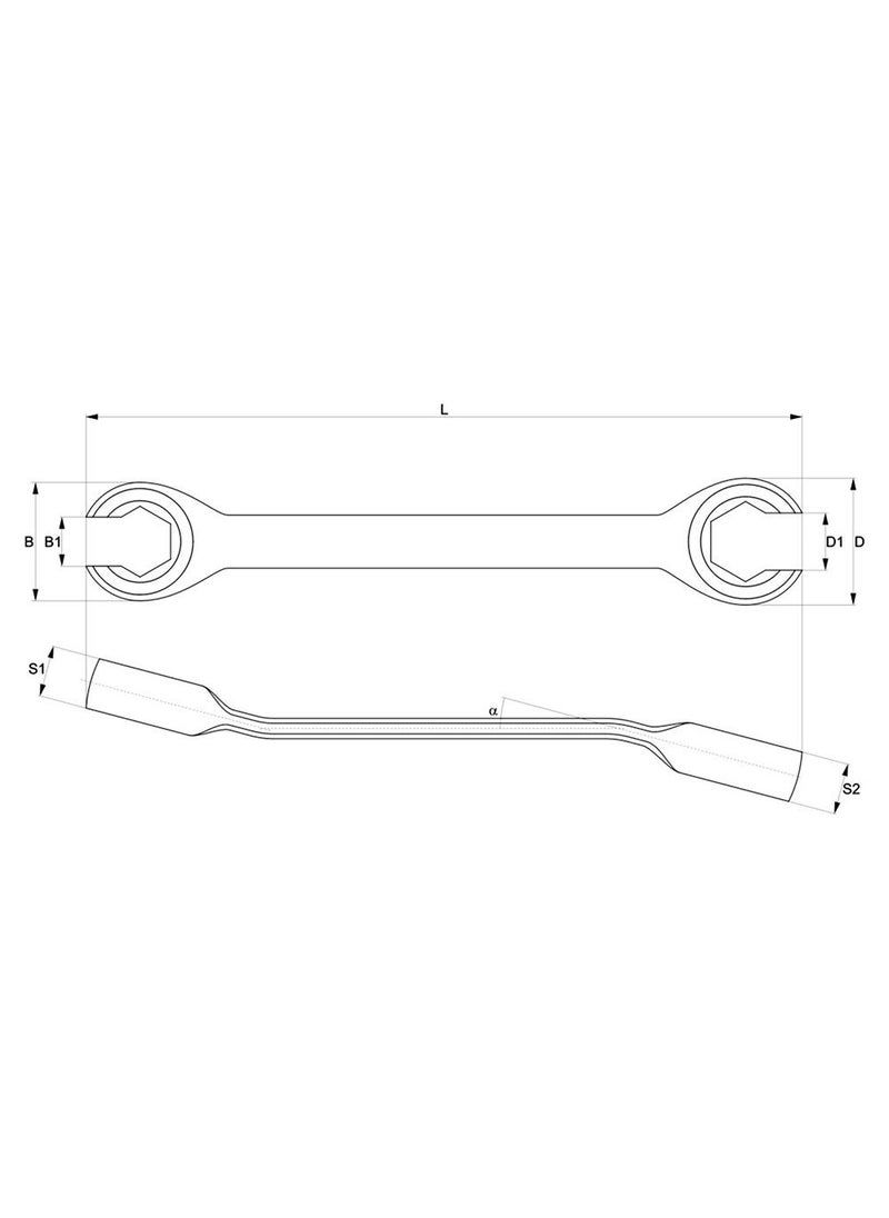 Yato Yato 22x24mm Flare Nut Wrench Industrial Hand Tool Multicolour Satin Finish  - Image 2