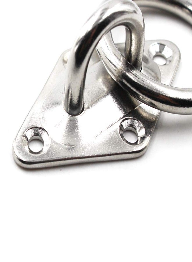 SeeRaphee 304 Stainless Steel Diamond Eye Pad Plate with Ring 5/16" 8mm Anchor Mount Great for Yoga Swings Hammocks/Boat Rigging/Marine Deck Hardware/Suspension Training Straps - Image 3