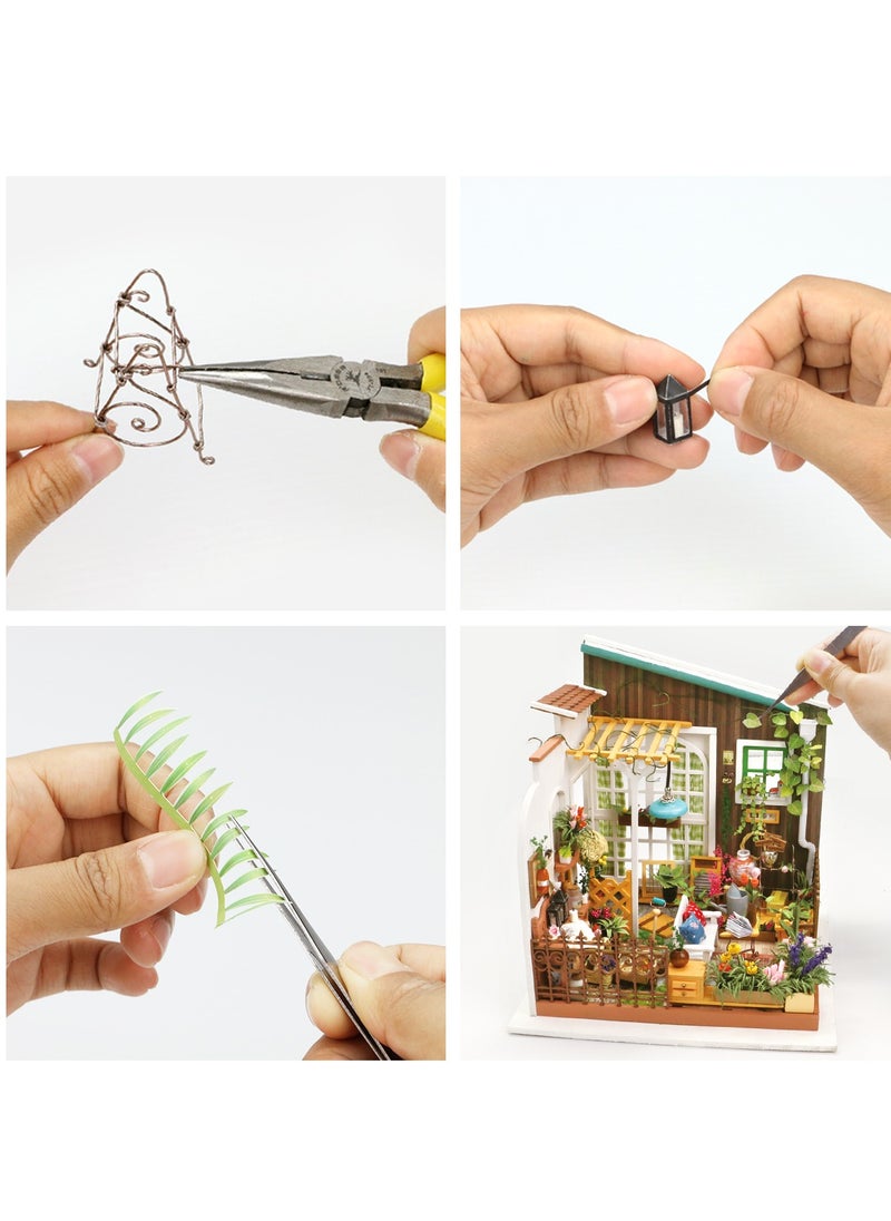 Robotime Rolife Miller's Garden DIY Miniature House Kit DG108, Assembly Brain Teaser 3D Wooden Puzzle DIY Build Model Crafts Kits, Unique Gifts and Home Decor for Teens or Adults  - Image 2