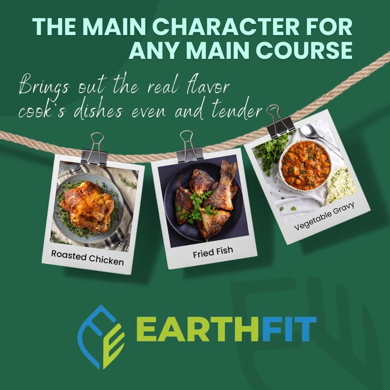 Earthfit Earthfit Twin Handle Skillet 10 Inch, Non-Stick Cookware Griller Pan with Handle for Chicken, Fish Fry, Tadka, Panner Tikka, Compatible with Gas Stove, Oven & Camp Fire  - Image 3
