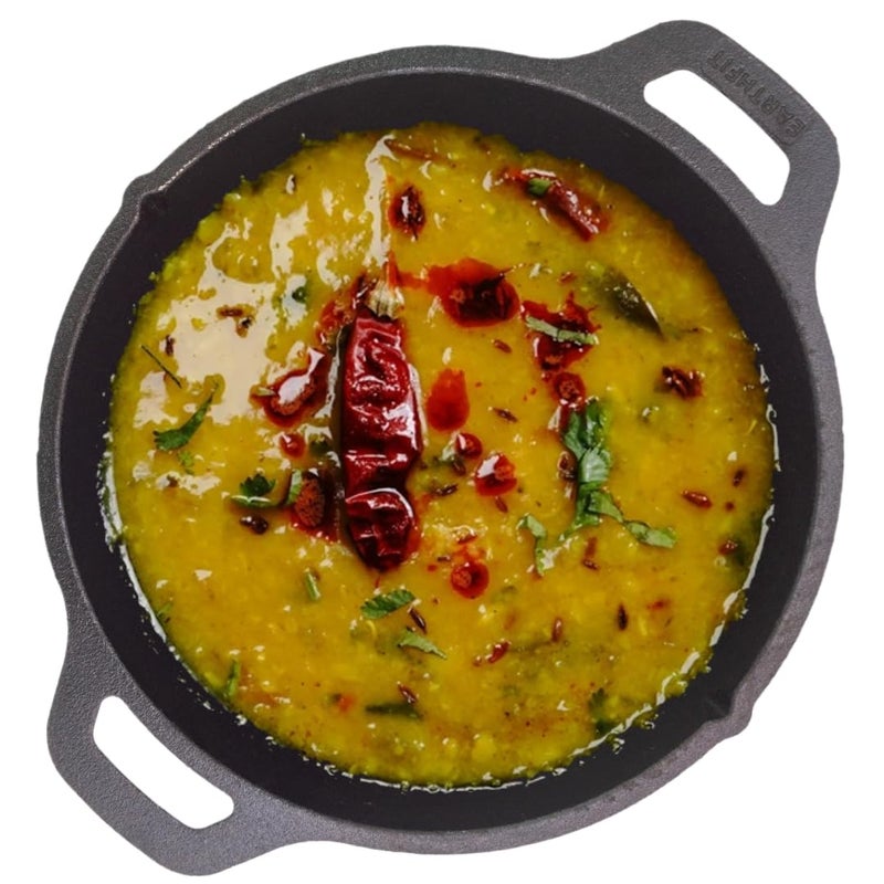 Earthfit Earthfit Twin Handle Skillet 10 Inch, Non-Stick Cookware Griller Pan with Handle for Chicken, Fish Fry, Tadka, Panner Tikka, Compatible with Gas Stove, Oven & Camp Fire  - Image 1