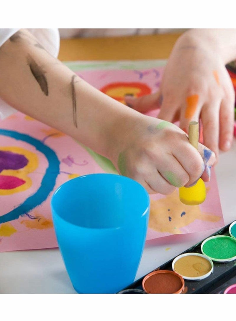 Assorted Round Paint Foam Set Painting Tools Set, Sponge Brush for Kids Painting Crafts and DIY, Sponge Stippler Stencil Foam Brush, Crafts Arts Painting Supplies - Image 4