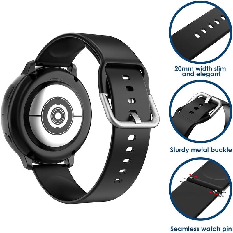 Simpeak 11Pack Band Compatible with Samsung Galaxy Watch 7 6 5 4 40mm44mm 20mm Watch Bands Sport Bands Compatible with Galaxy Watch Active 2Active Women Men Wirstband Large - Image 5