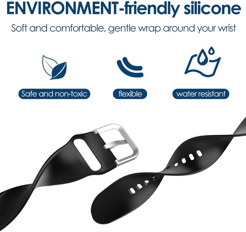 Simpeak 11Pack Band Compatible with Samsung Galaxy Watch 7 6 5 4 40mm44mm 20mm Watch Bands Sport Bands Compatible with Galaxy Watch Active 2Active Women Men Wirstband Large - Image 3