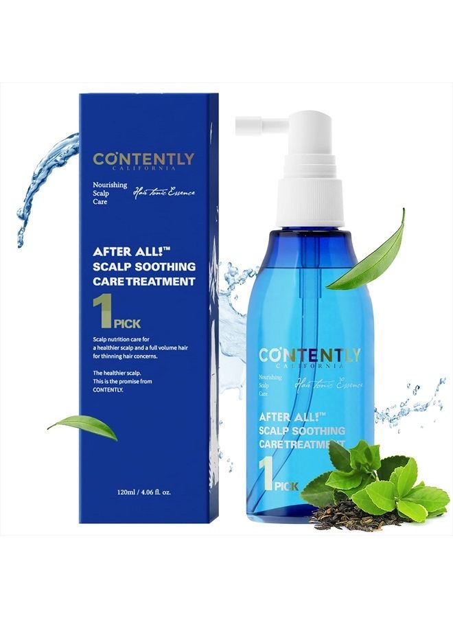 CONTENTLY AFTER ALL! Scalp Soothing Care Treatment | Daily Scalp Cooling Tonic with Probiotics & Ginger Extract For Itchy & Flaky Scalps | 4.06 fl.oz. - Image 1
