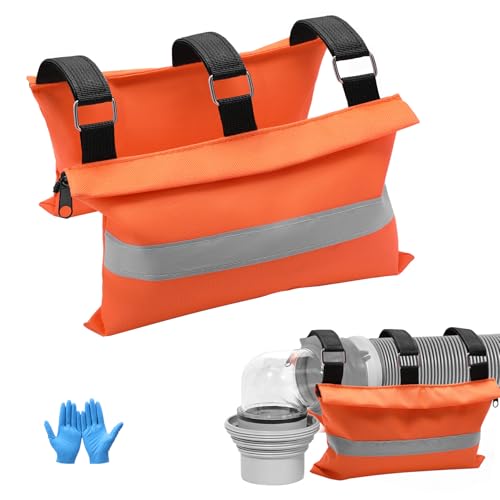 Vizava RV Sewer Weight Bag with Reflective StripGloves includedRV Hose Support Fastening DeviceCamper Trailers Septic Hose Bag Hold down Prevents Waste Lines from DislodgingReduces Accidental Spillag1pk - Image 1