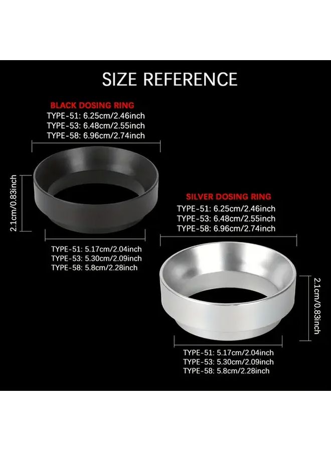 Black Ring Magnetic Espresso Dosing Funnel 5.1cm for Portafilter - Image 4