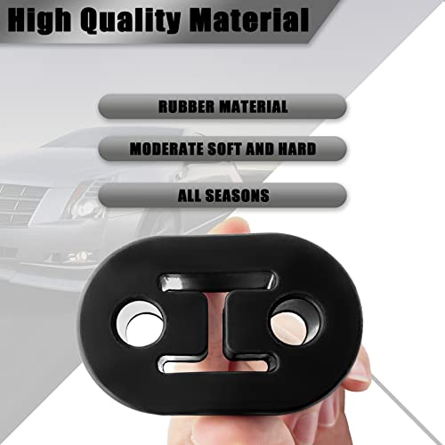 stymart 2 Pcs 2 Hole Exhaust Hanger Rubber, Universal Hole Size Diameter 0.47inch (12mm), Muffler Bracket Mount, Insulator Bracket For Car/Truck/SUV (Black) - Image 3