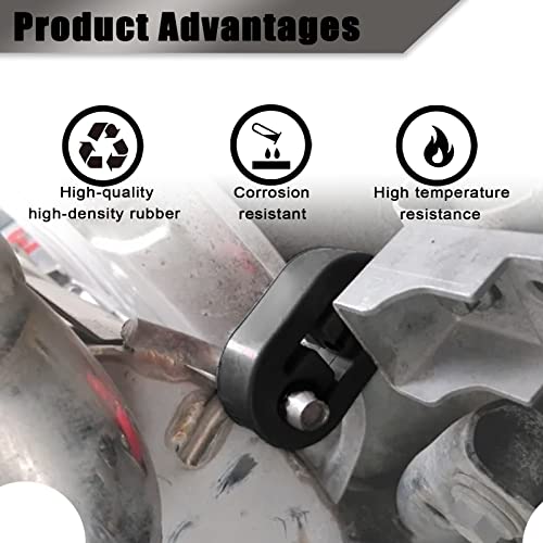stymart 2 Pcs 2 Hole Exhaust Hanger Rubber, Universal Hole Size Diameter 0.47inch (12mm), Muffler Bracket Mount, Insulator Bracket For Car/Truck/SUV (Black) - Image 5