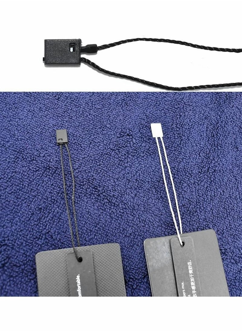 Y&D 1000Pcs Black Hang Tag String Snap Lock Pin Loop Fastener Hook Ties for Clothes Gift Bags Price Tags Shoes  - Image 3