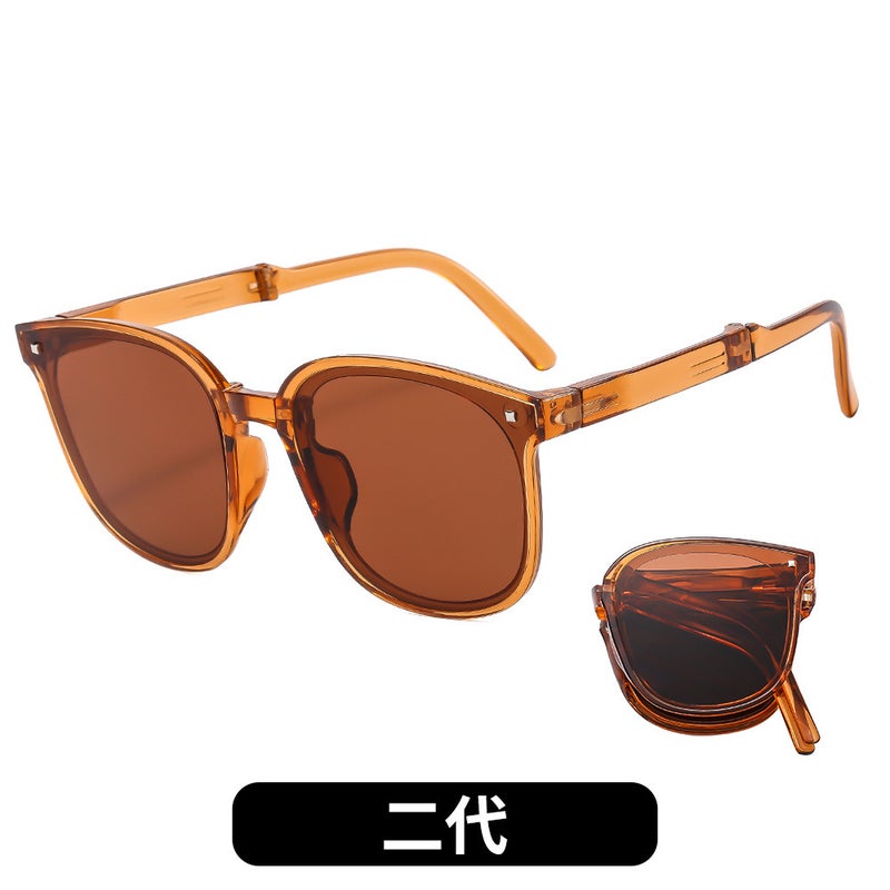 New Second-Generation Internet Celebrity'S Same Style Glasses Sunglasses For Women, High-End Anti-Uv Men'S Tr Polarized Foldableable Sunglasses - Image 1