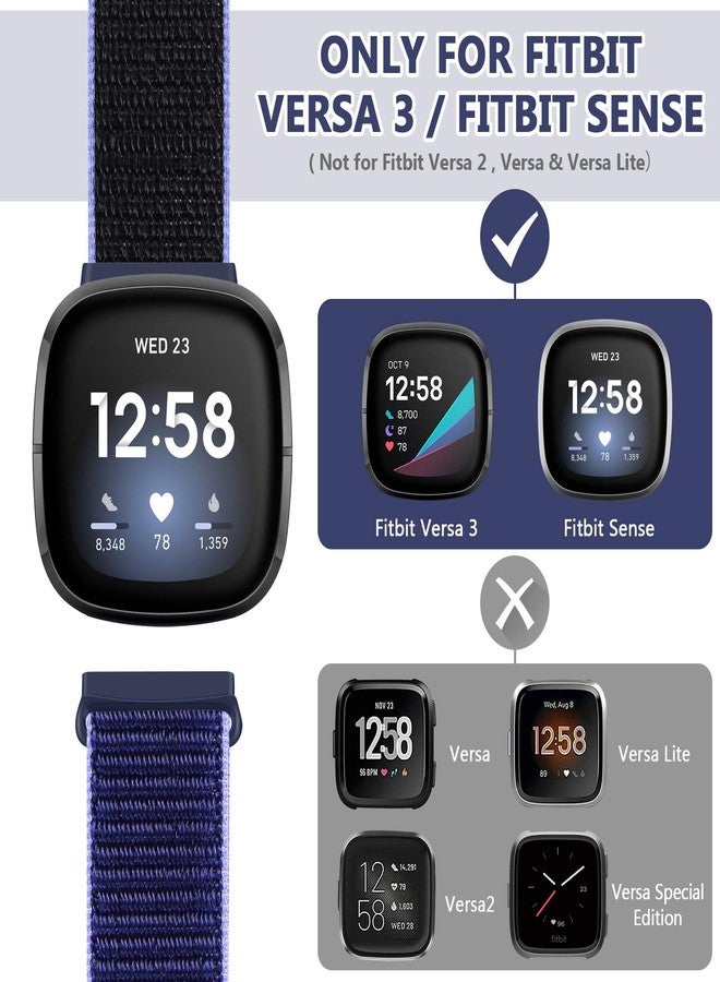 AVOD Nylon Bands Compatible with Fitbit Sense/Fitbit Sense 2/Fitbit Versa 3/Fitbit Versa 4, Soft Breathable Sport Adjustable Replacement Strap Women Man Wristband Accessories - Image 4