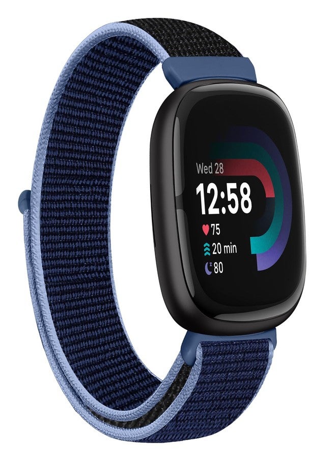 AVOD Nylon Bands Compatible with Fitbit Sense/Fitbit Sense 2/Fitbit Versa 3/Fitbit Versa 4, Soft Breathable Sport Adjustable Replacement Strap Women Man Wristband Accessories - Image 1