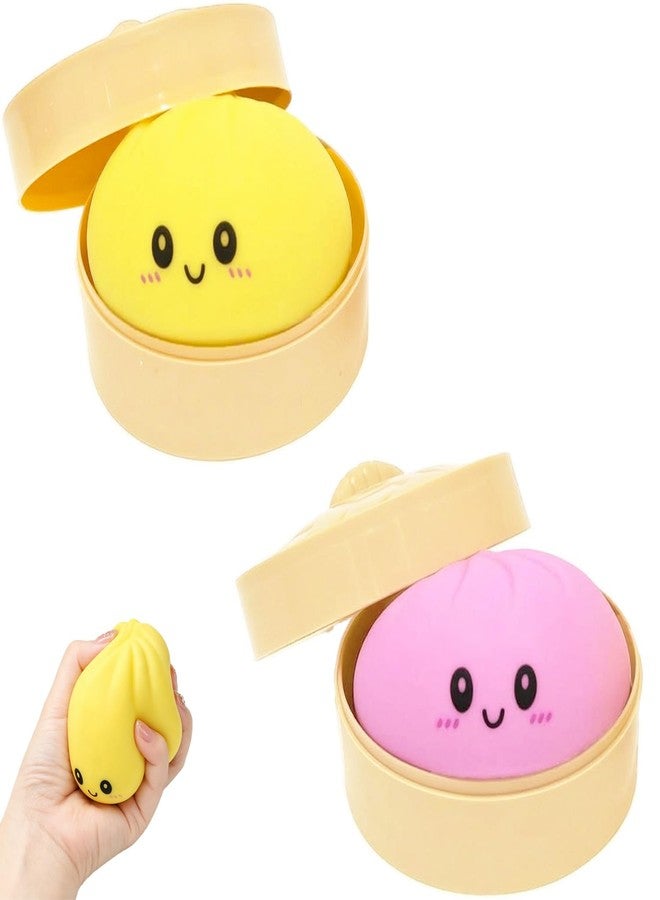 WesGen 2 PCS Squishies Bao Dumpling - Yellow and Purple 2026 Upgraded Squishies Bao Dumpling for Adults Teens Squeeze Stocking Stuff - Image 1