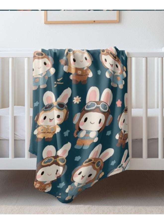 general Baby and children's cartoon flannel thin blanket (warm and comfortable, suitable for sleep, game use) 70cm*100cm - Image 3