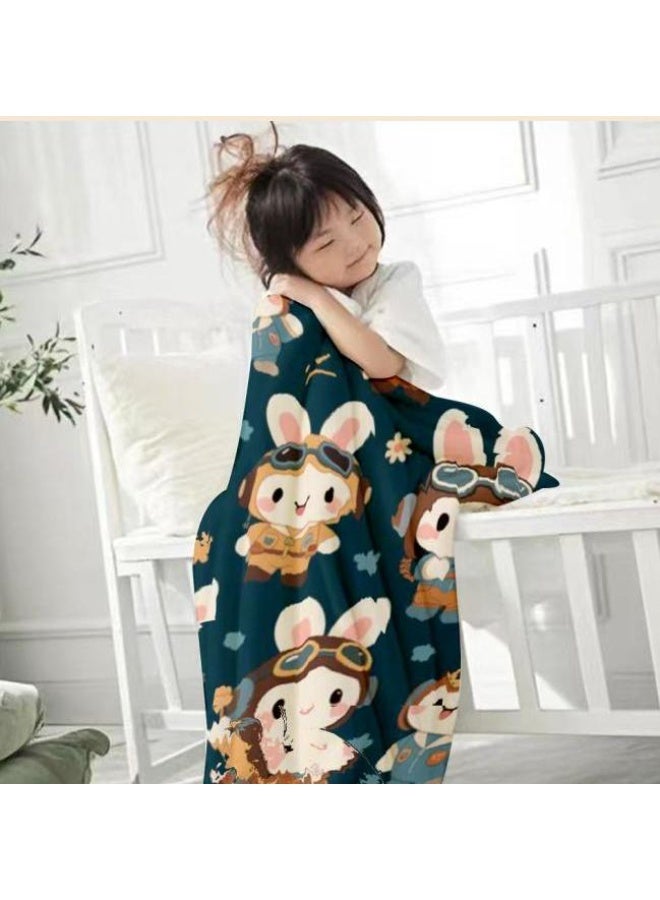 general Baby and children's cartoon flannel thin blanket (warm and comfortable, suitable for sleep, game use) 70cm*100cm - Image 2