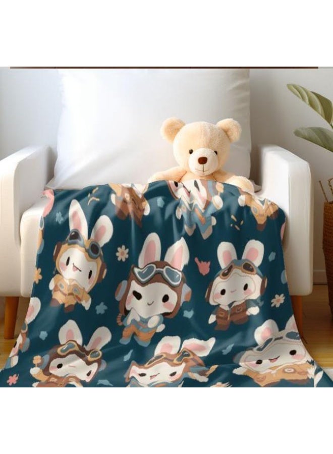 general Baby and children's cartoon flannel thin blanket (warm and comfortable, suitable for sleep, game use) 70cm*100cm - Image 1