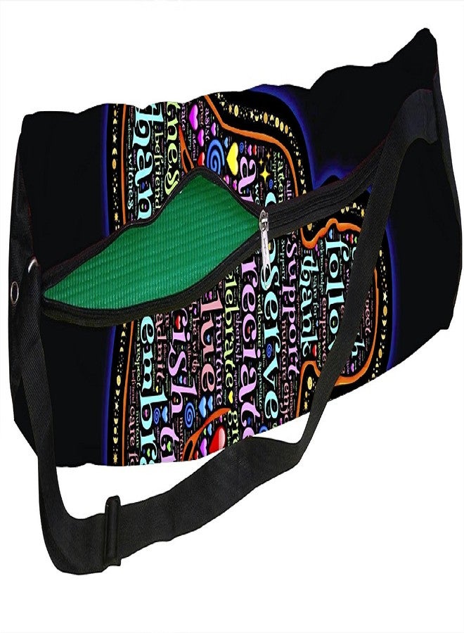 orgner Active Elements Latest Poly Canvas Yoga Mat Bag/Cover. Easy Fit up to 4 mm Thick Yoga Mat. Print Design : Inside Yoga Print as Cheers Follow Observe Value Embrace - Image 2