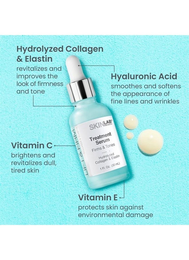 SKIN LAB BY BSL Lift and Firm TREATMENT SERUM - Boosting Ingredients like Hydrolyzed Collagen & Elastin, Vitamin C and Vitamin E to Moisturizer soften and soothe fine lines and wrinkles 1 Oz. 
