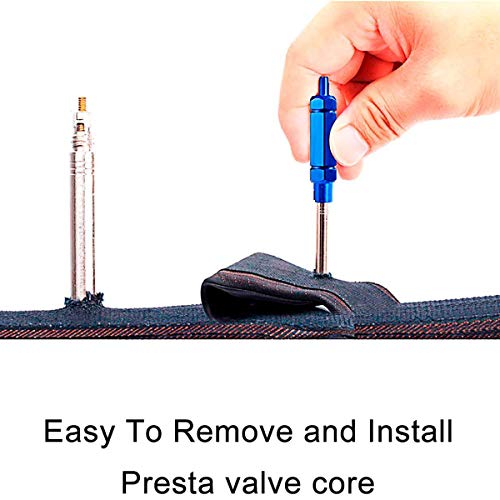 TuoTu Valve Core Remover Tool Kit Bike and Car Valve Core Repair Tool with Brass Replacement Schrader Valve Core - Image 5