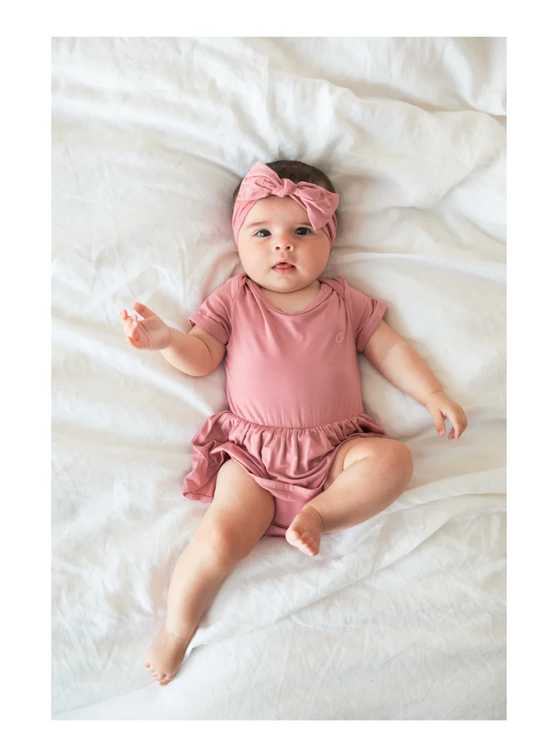Anvi Baby Mauve Ruffled Dress