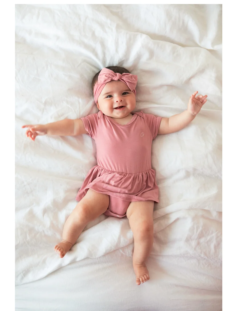Anvi Baby Mauve Ruffled Dress