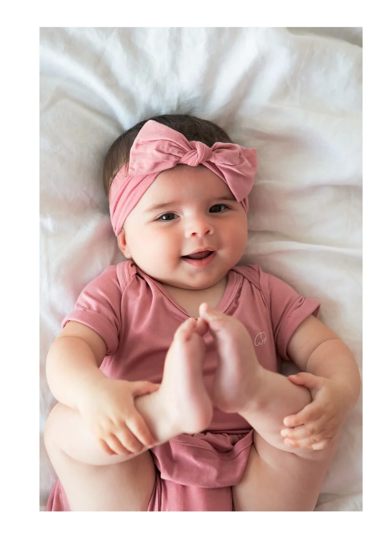 Anvi Baby Mauve Ruffled Dress