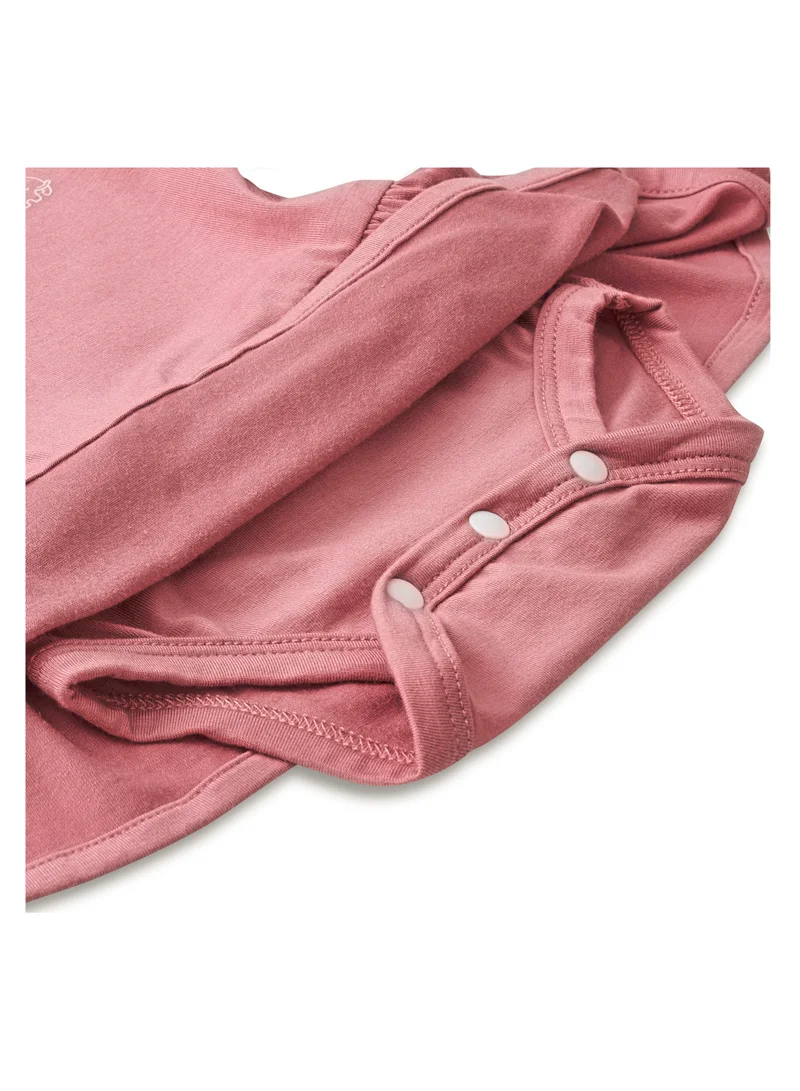 Anvi Baby Mauve Ruffled Dress
