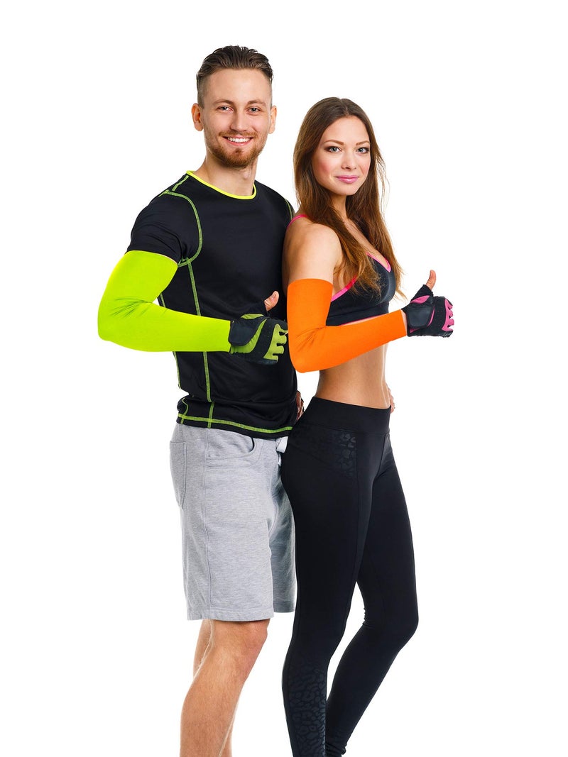 Bememo 12 Pairs UV Sun Protection Arm Sleeves for Men Women to Cover Arms Cooling Ice Silk Breathable Compression Sleeves for Men Golf Outside Sports Work - Image 5