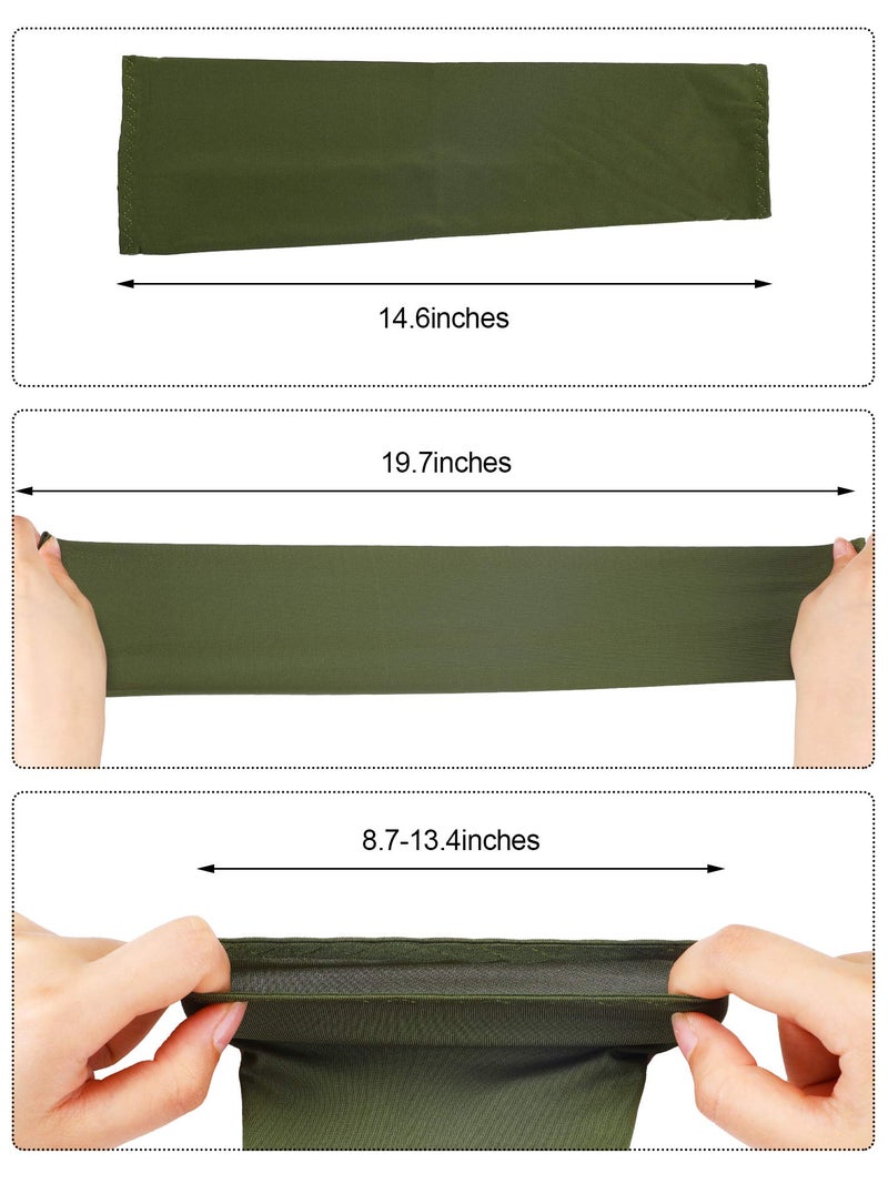 Bememo 12 Pairs UV Sun Protection Arm Sleeves for Men Women to Cover Arms Cooling Ice Silk Breathable Compression Sleeves for Men Golf Outside Sports Work - Image 4