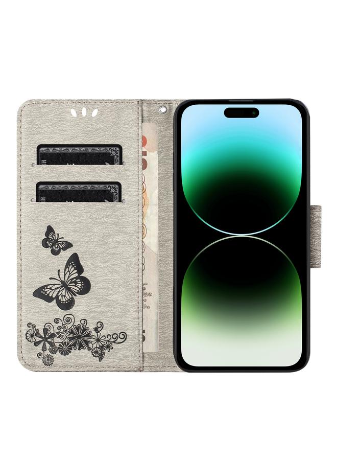 S-TOP Case For iPhone 16 Pro Max Butterfly Embossed Flip Leather Phone Case - Image 5