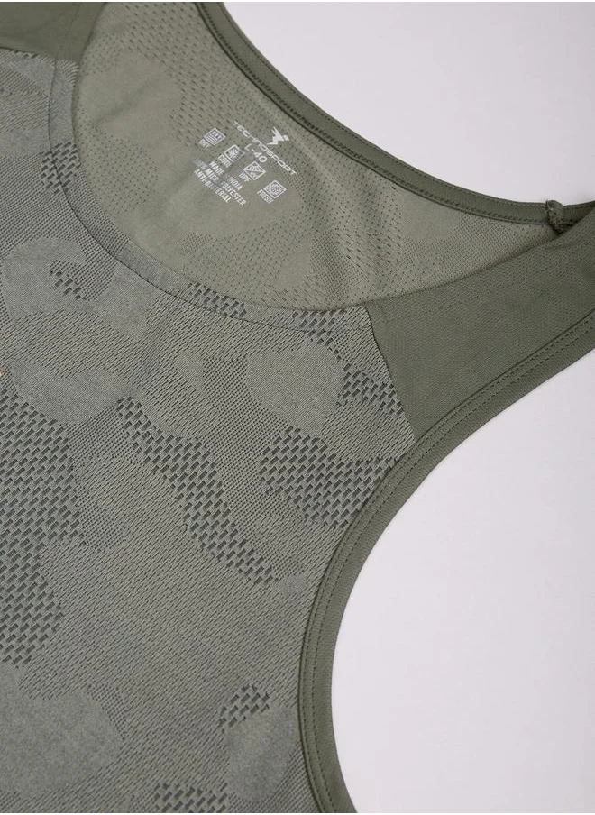 تكنوسبورت Technosport Textured Jacquard Round Neck Vest