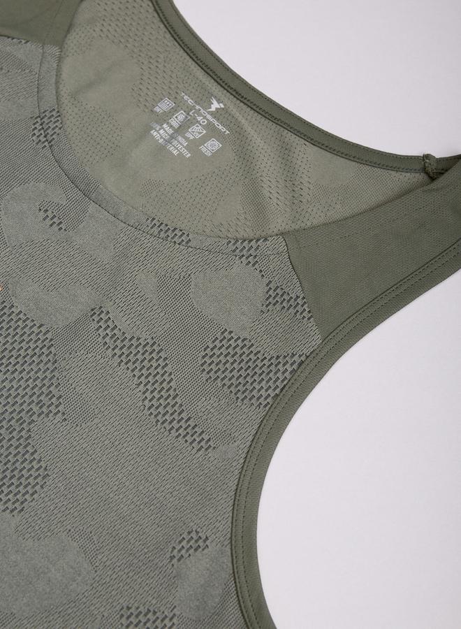 تكنوسبورت سترة دائرية بياقة جاكار منقوشة - Image 1