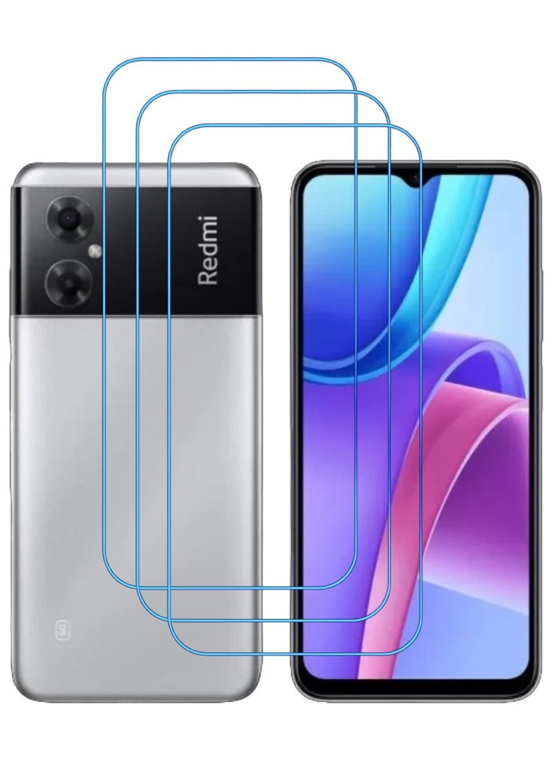 ACLIX 3 Pieces Antistatic ESD Dustproof Premium Quality High Definition Clear Tempered Glass Screen Protector Designed For Xiaomi Redmi Note 11R - Image 1