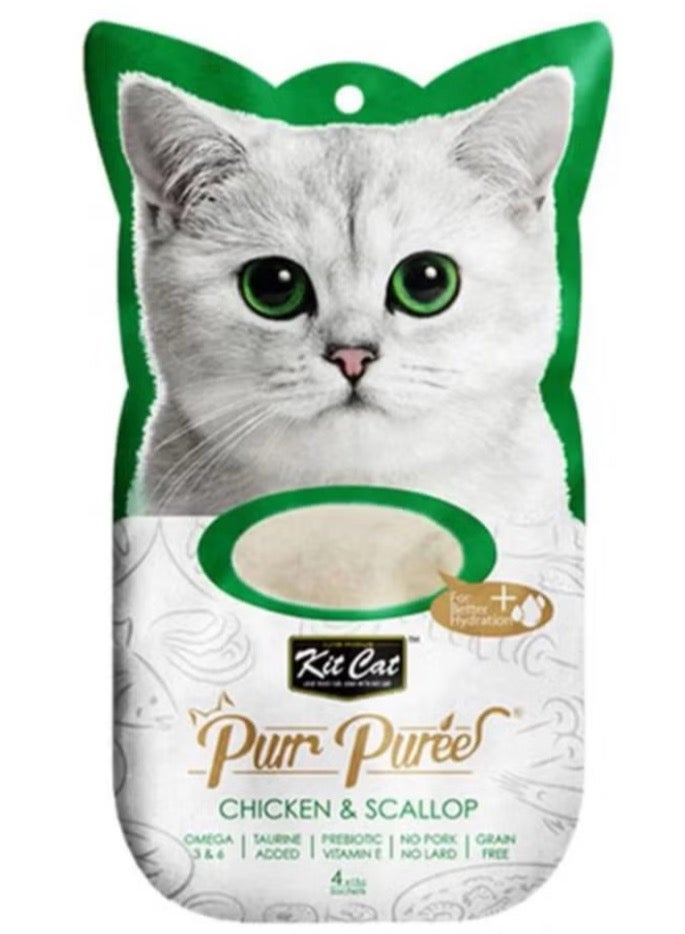 Kit Cat Bear Pure with chicken and scallops from 4 bags 15g