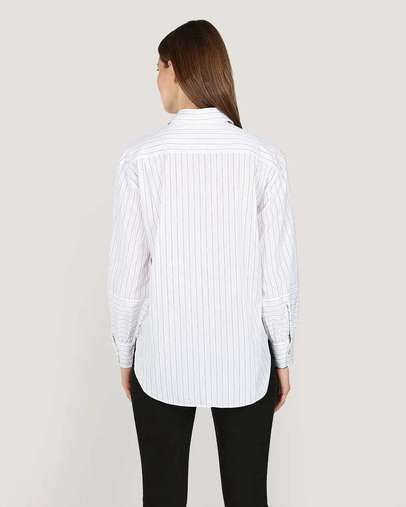 GANT Relaxed Striped Volume Sleeve Shirt For Women