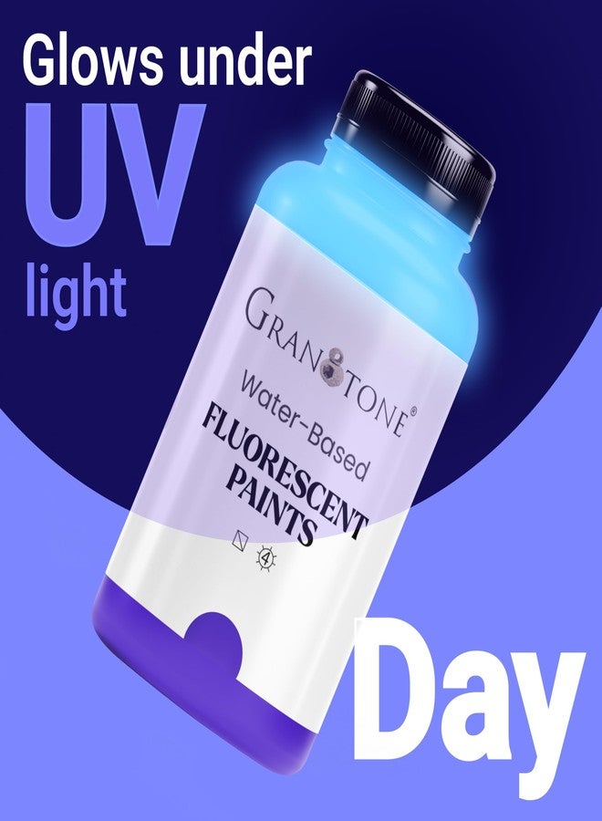 GRANOTONE Neon Fluorescent Colour, 500 ml, Art and Craft, DIY Paint, Rich Pigment, Non-Craking Paint for Canvas, Wood, Leather, Earthenware, Metal (Green) - Image 3