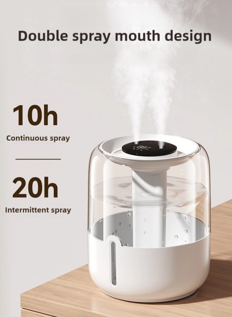 6.8L Humidifier with Humidity Display and Light ,  Air Purifier and Humidifier  with 2 Nozzles and Night Light Function,  Adjustable Mist, Quiet ,20 Hours - Image 2